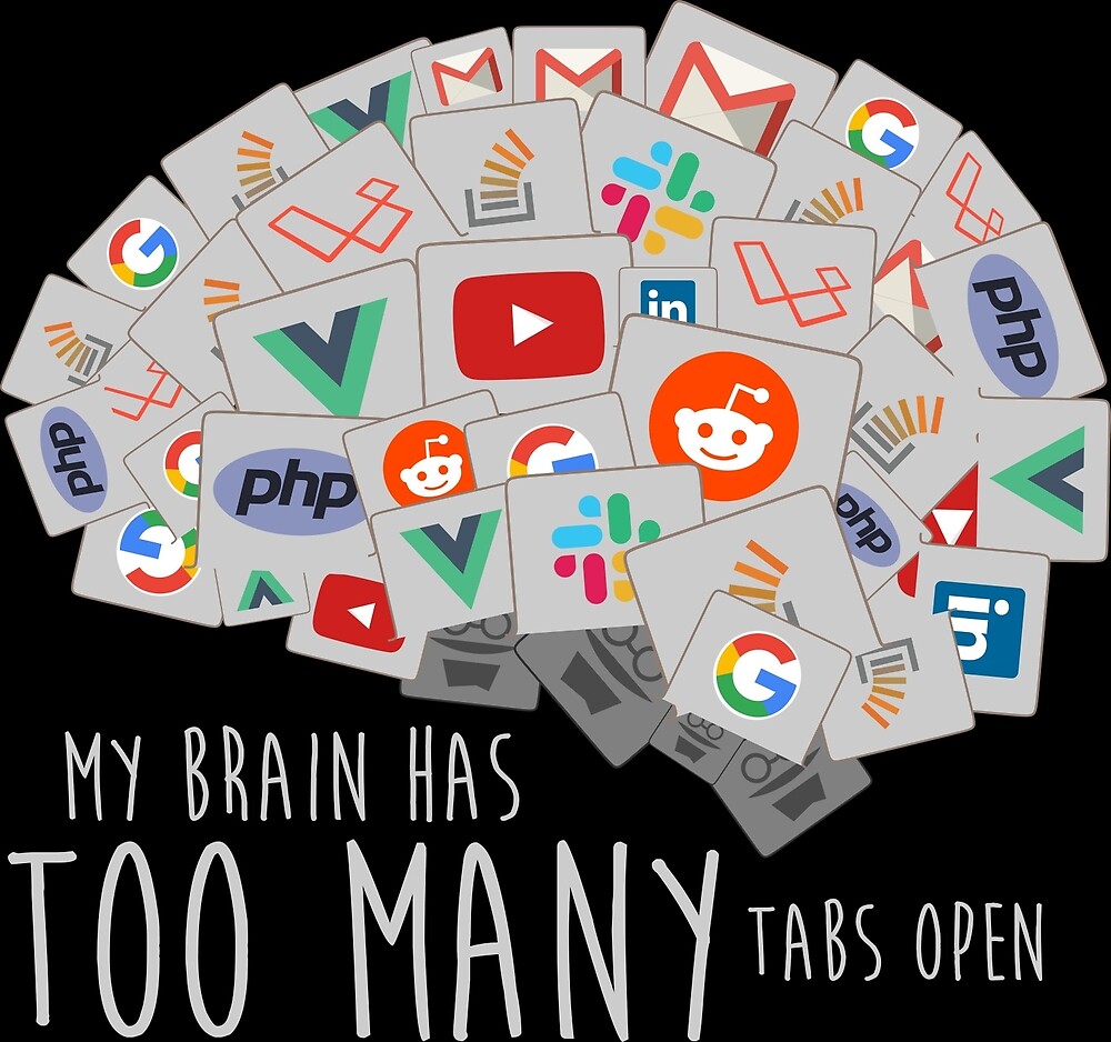 Image of My brain has too many tabs open